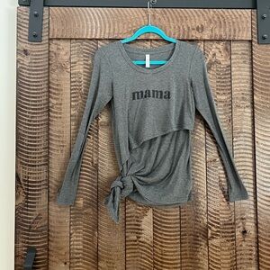 LATCHED MAMA Long Sleeve Women's nursing/maternity top 🩶🖤